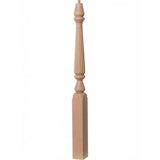 F-4811 (48"), or F-4815 (60") Fluted Ohio Series Newel Post, Beech