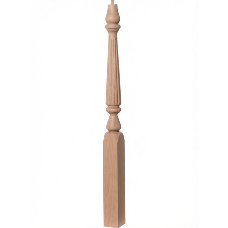F-4811 (48"), or F-4815 (60") Fluted Ohio Series Newel Post, Beech