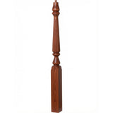 F-4811 (48"), or F-4815 (60") Fluted Ohio Series Newel Post, Brazilian Cherry (Jatoba)