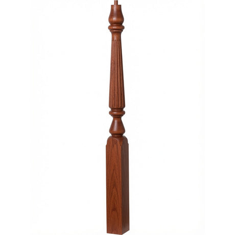 F-4811 (48"), or F-4815 (60") Fluted Ohio Series Newel Post, Brazilian Cherry (Jatoba)