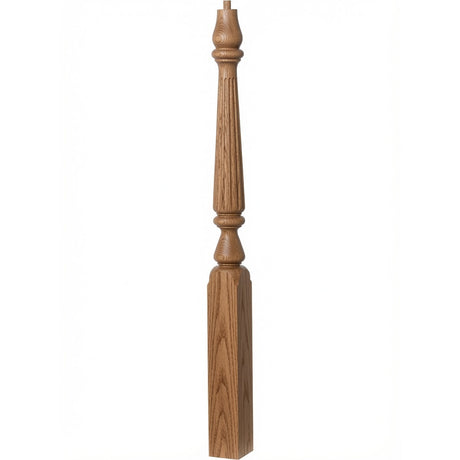 F-4811 (48"), or F-4815 (60") Fluted Ohio Series Newel Post, Hickory
