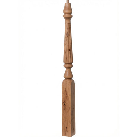 F-4811 (48"), or F-4815 (60") Fluted Ohio Series Newel Post, Knotty Alder