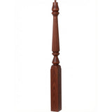 F-4811 (48"), or F-4815 (60") Fluted Ohio Series Newel Post, Mahogany