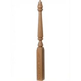 F-4811 (48"), or F-4815 (60") Fluted Ohio Series Newel Post, White Oak