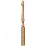 F-4811 (48"), or F-4815 (60") Fluted Ohio Series Newel Post, Yellow Pine