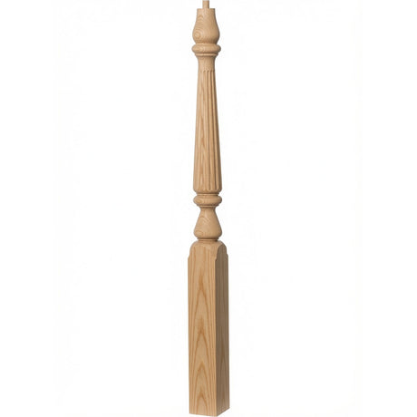 F-4811 (48"), or F-4815 (60") Fluted Ohio Series Newel Post, Yellow Pine