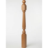 F-4840 (48"), F-4842 (60"), or F-4848 (72") Ohio Ball Top Newel Post, Alder