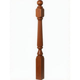 F-4840 (48"), F-4842 (60"), or F-4848 (72") Ohio Ball Top Newel Post, American Cherry