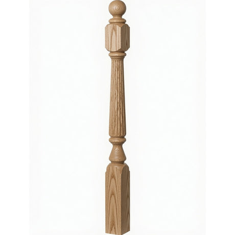 F-4840 (48"), F-4842 (60"), or F-4848 (72") Ohio Ball Top Newel Post, Ash