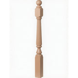 F-4840 (48"), F-4842 (60"), or F-4848 (72") Ohio Ball Top Newel Post, Beech