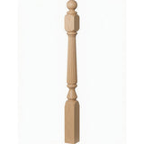 F-4840 (48"), F-4842 (60"), or F-4848 (72") Ohio Ball Top Newel Post, Birch
