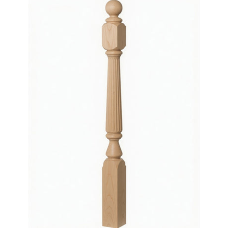 F-4840 (48"), F-4842 (60"), or F-4848 (72") Ohio Ball Top Newel Post, Birch
