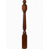 F-4840 (48"), F-4842 (60"), or F-4848 (72") Ohio Ball Top Newel Post, Brazilian Cherry