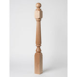 F-4840 (48"), F-4842 (60"), or F-4848 (72") Ohio Ball Top Newel Post, Hard Maple