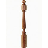 F-4840 (48"), F-4842 (60"), or F-4848 (72") Ohio Ball Top Newel Post, Hickory