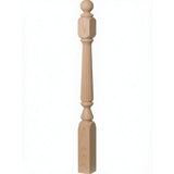 F-4840 (48"), F-4842 (60"), or F-4848 (72") Ohio Ball Top Newel Post, Red Oak