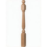 F-4840 (48"), F-4842 (60"), or F-4848 (72") Ohio Ball Top Newel Post, Soft Maple