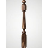 F-4840 (48"), F-4842 (60"), or F-4848 (72") Ohio Ball Top Newel Post, Walnut