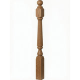 F-4840 (48"), F-4842 (60"), or F-4848 (72") Ohio Ball Top Newel Post, White Oak