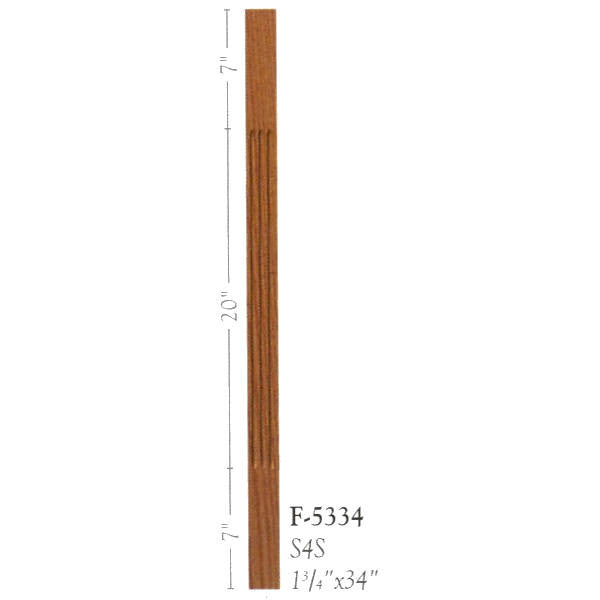 F-5334 34" Fluted S4S Baluster
