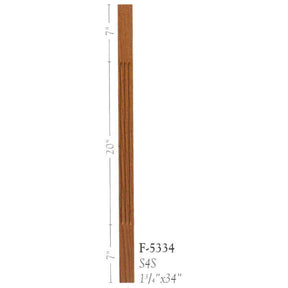 F-5334 34" Fluted S4S Baluster