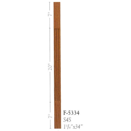 F-5334 34" Fluted S4S Baluster