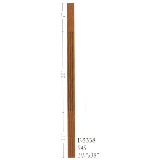 F-5338 38" Fluted S4S Baluster