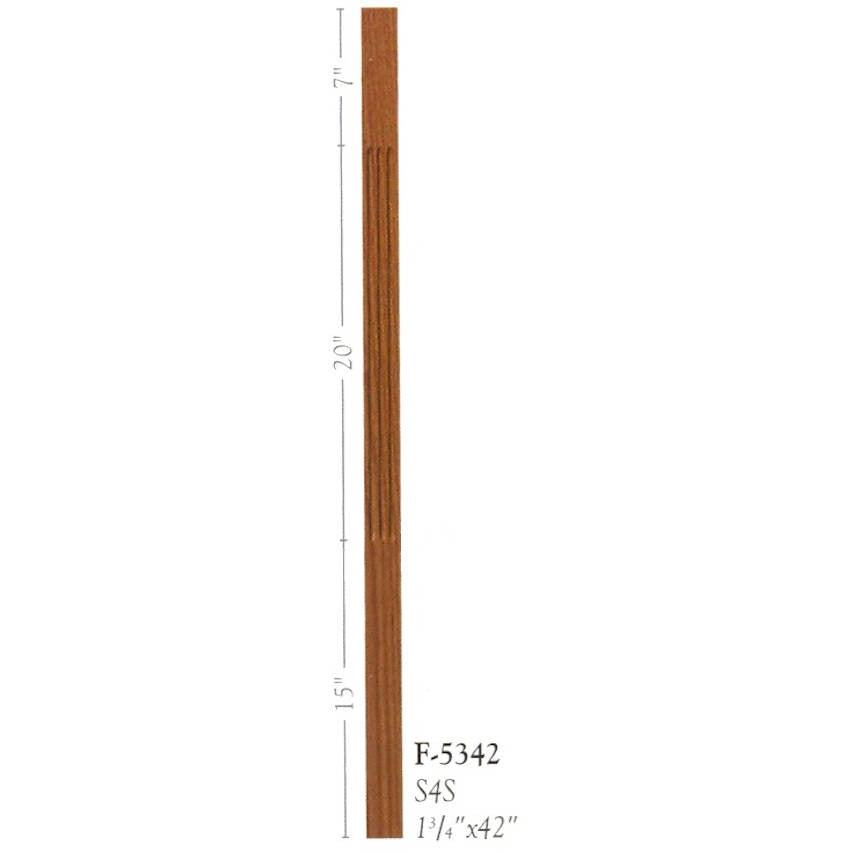 F-5342 42" Fluted S4S Baluster