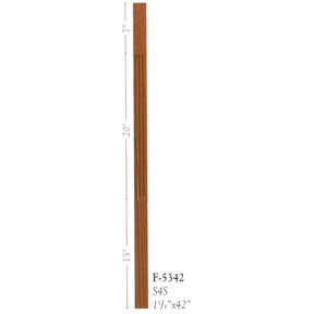 F-5342 42" Fluted S4S Baluster