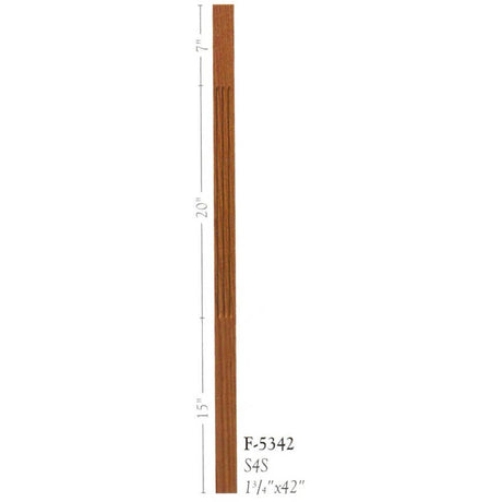 F-5342 42" Fluted S4S Baluster