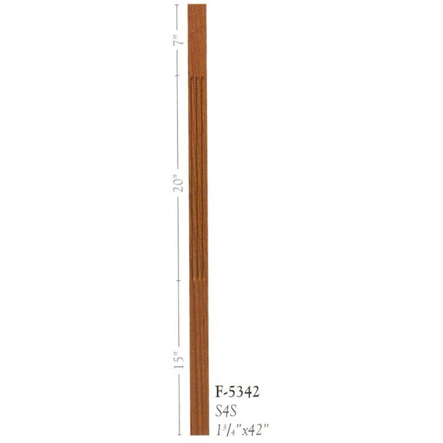F-5342 42" Fluted S4S Baluster