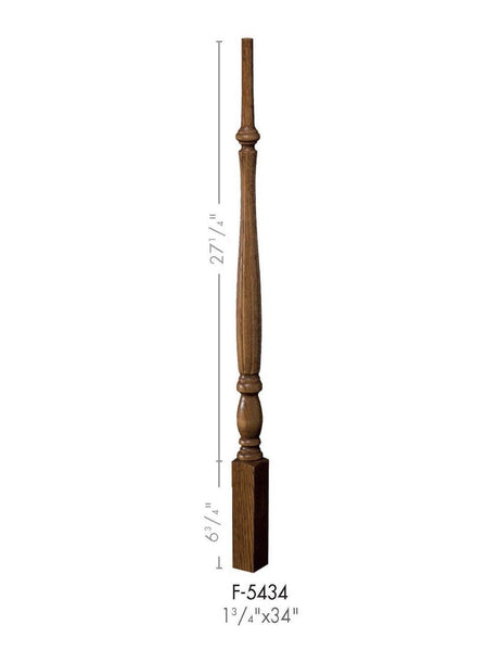 F-5434 34-inch Fluted Country Classic Baluster