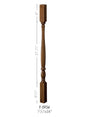 F-5934 34-inch Fluted Square Top Country Classic Baluster