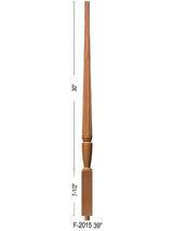 F-2015 39" Fluted Bunker Hill Baluster, Dimensional Information