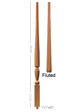 F-2515 42" Fluted Georgia Baluster