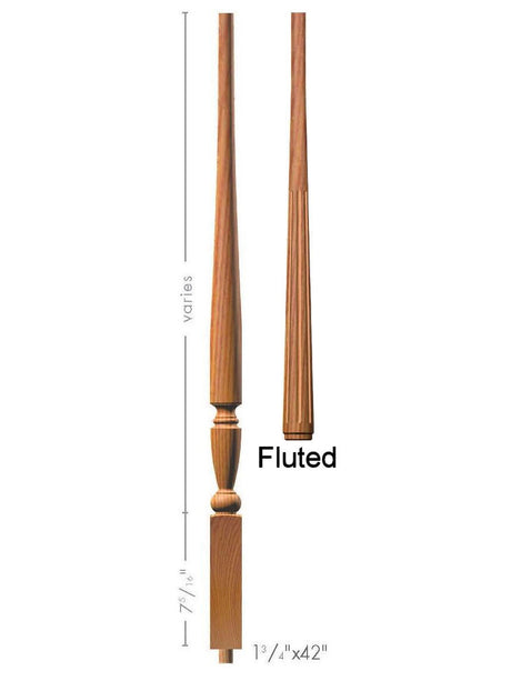 F-2515 42" Fluted Georgia Baluster