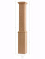 F4097-PL Plain Large 7-1/2" Box Newel Post