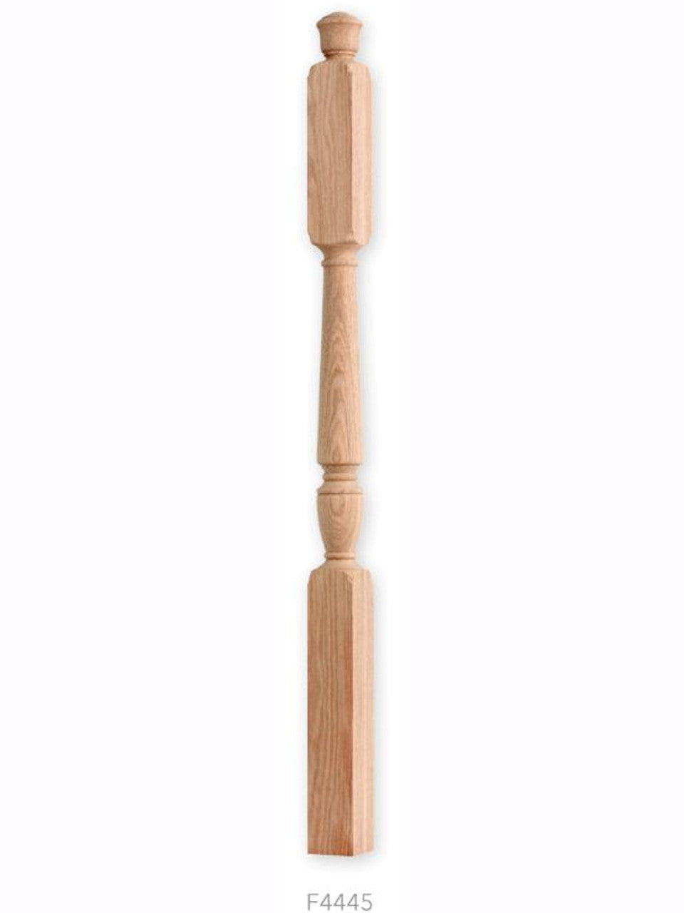 F4045 Plain Landing Red Oak Newel Post