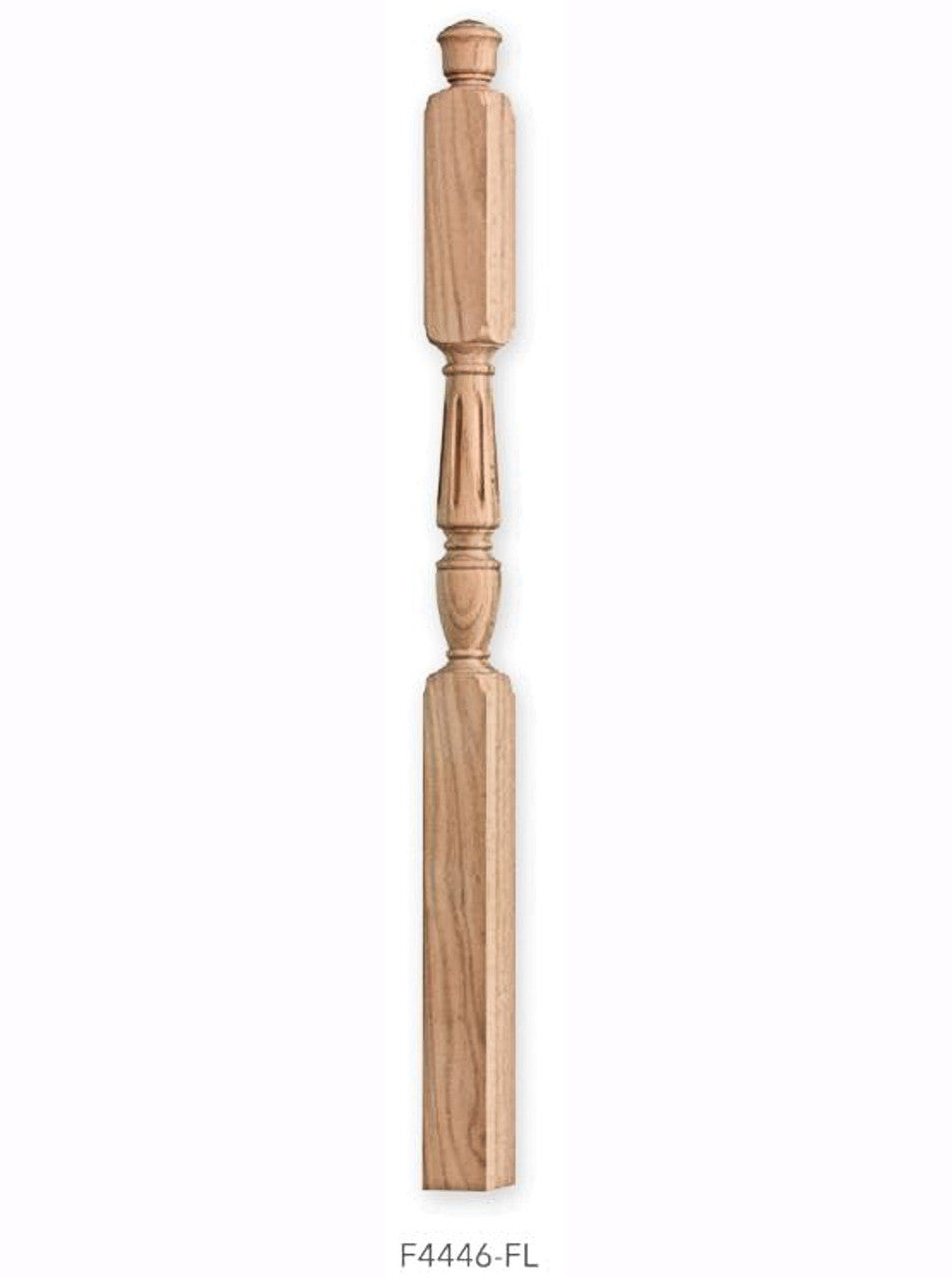 F4446-FL Fluted Landing Newel Post