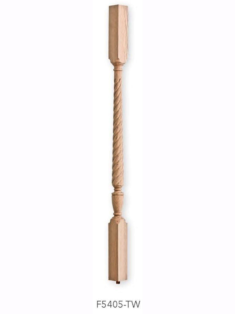  F5405-TW 39" Rope Twist Square Top Sheraton Baluster