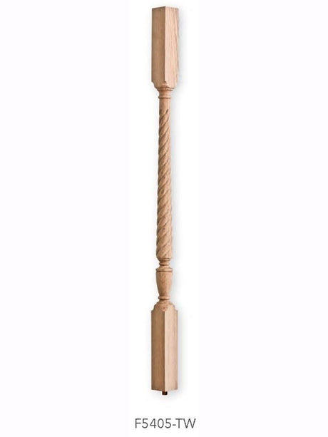  F5405-TW 39" Rope Twist Square Top Sheraton Baluster