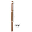 F-8645 60" Fluted Ball Top Newel Post