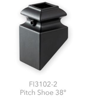 FI3102-2 Iron Pitch Shoe for 9/16" Balusters
