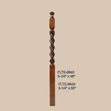 FLTE-8640 48" Flourentine Newel Post, Ball Top