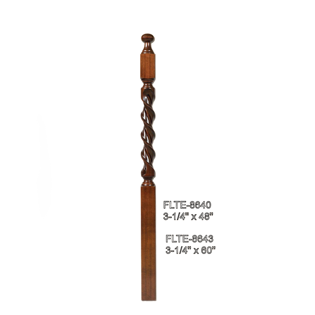 FLTE-8640 48" Flourentine Newel Post, Ball Top (2)
