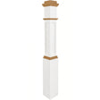 FP-4091-PSST CNC Flat Panel Box Newel Post, Primed with Special Species Trim