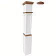FP-4092 Primed with Special Species Trim Flat Panel Large Box Newel Post