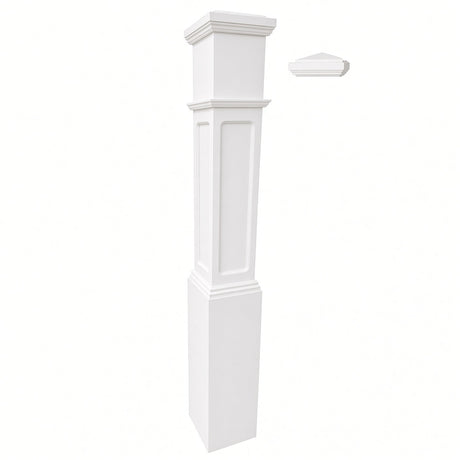 FP-4092 Flat Panel Large Box Newel Post, Primed