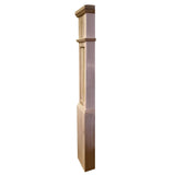 FP-4092 Primed with Special Species Trim Flat Panel HALF Box Newel Post