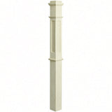 FP-4375 CNC Flat Panel Box Newel Post, Poplar